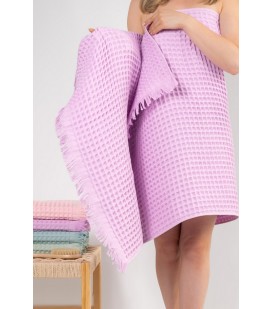 Набор вафельных полотенец Waffle Spa Towel Fucsia