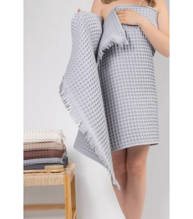 Набор вафельных полотенец Waffle Spa Towel L.Grey