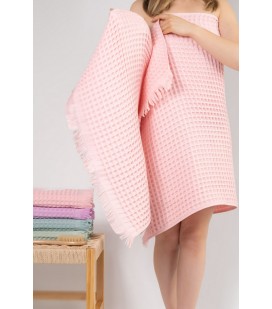 Набор вафельных полотенец Waffle Spa Towel Pink