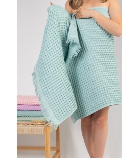 Набор вафельных полотенец Waffle Spa Towel Turquise
