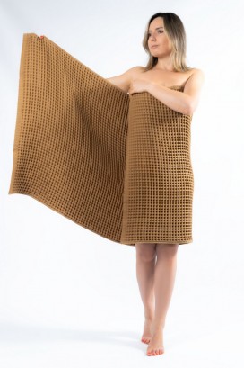 Waffle towel caramel