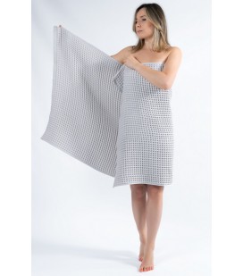 Вафельное полотенце Waffle towel l grey