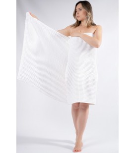 Waffle towel white