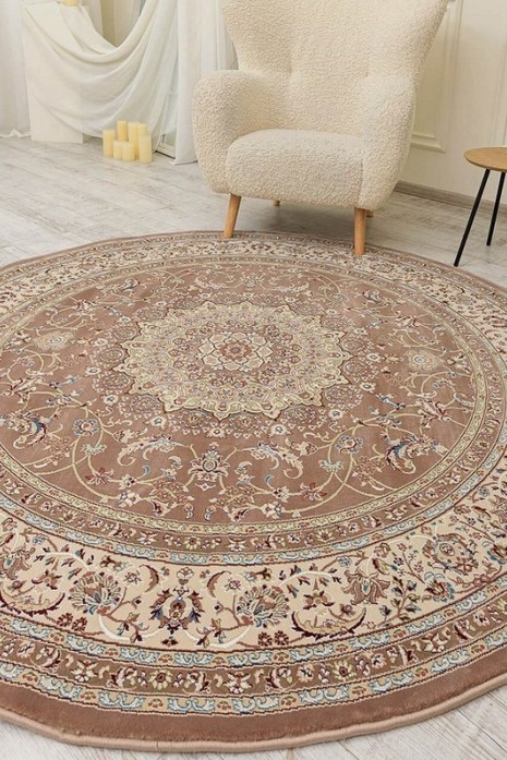 Ковер Esfehan 4878a brown-ivory круг