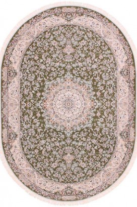 Esfehan 7786a green-ivory овал