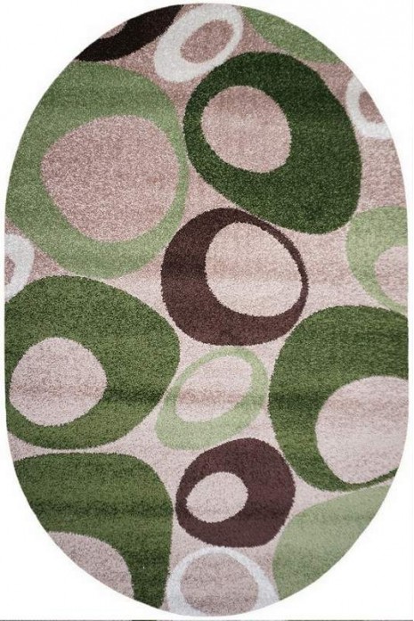 Килим Kiwi 02577B beige-l.green овал