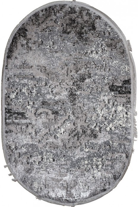 Килим Levado 03889A L.Grey/D.Grey овал