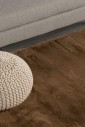 Килим Rabbit fur brown cotton antislip