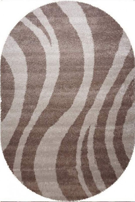 Килим Shaggy Bravo 1846 d.brown-beige овал