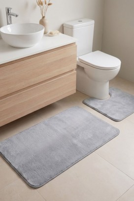 Набор ковриков для ванной Microfiber Grey Набор ковриков для ванной Microfiber Grey