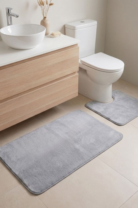 Набор ковриков для ванной Microfiber Grey
